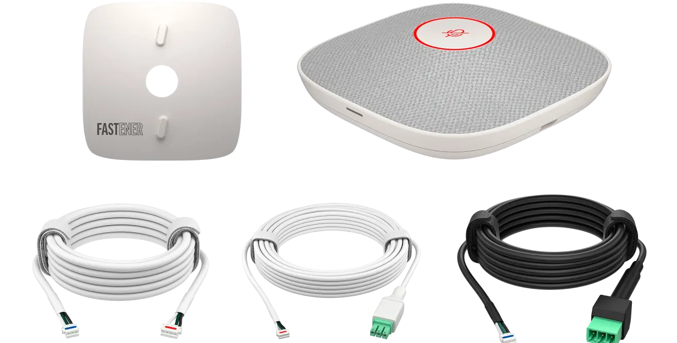 B22x5aa Hp Poly Studio A2 White Table Microphone W Mounting Plate I O Cables Taa 5036301