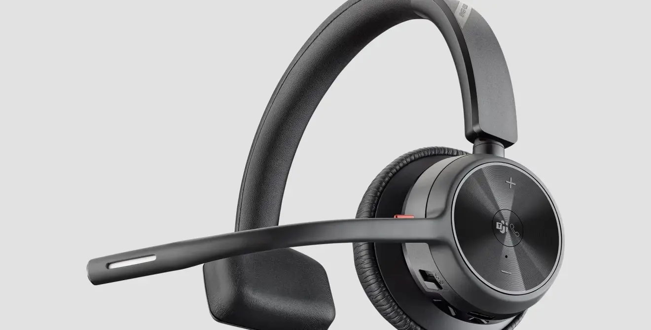 Poly Voyager 4310 M Headset With Charge Stand Black Gallery Image 2 Overview M2876334