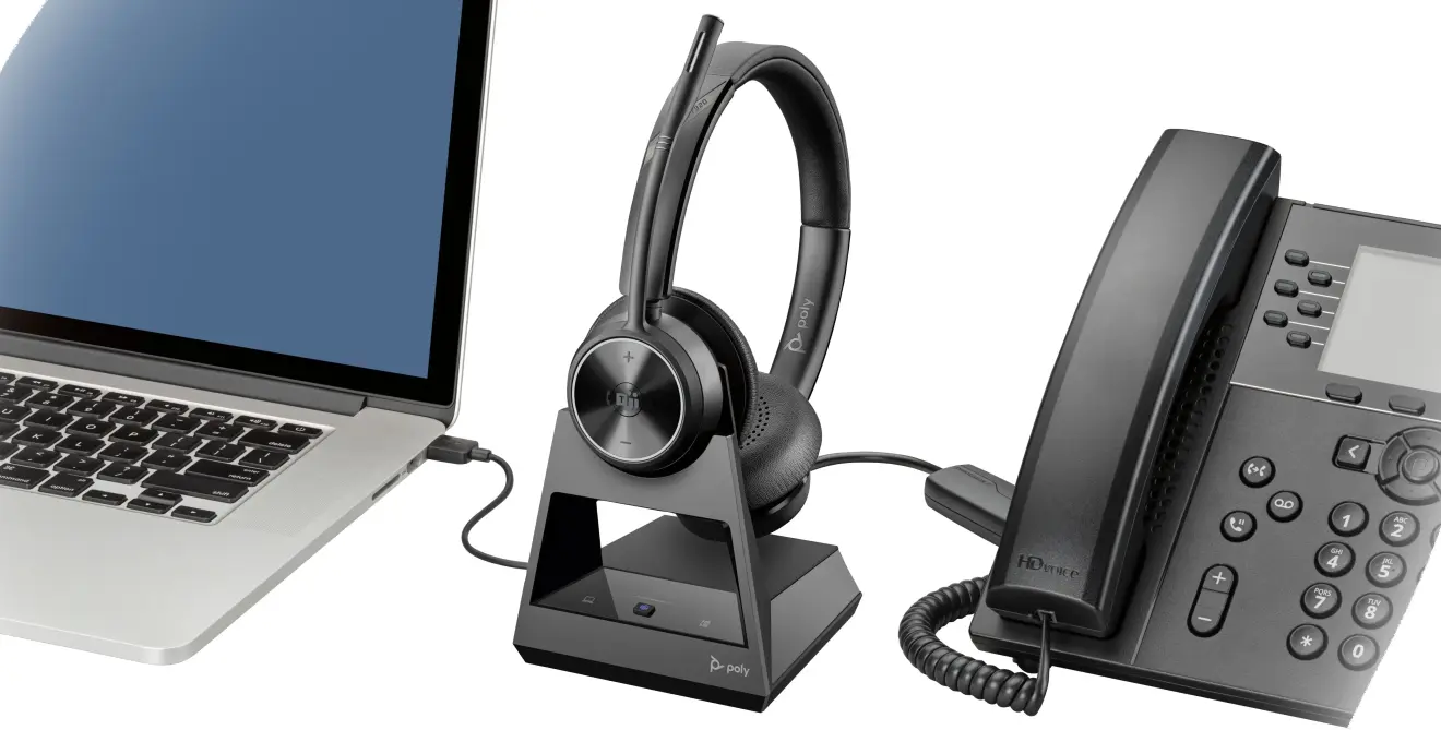 Poly Savi 7320 M Headset Black Microphone Teams Hero M1862122