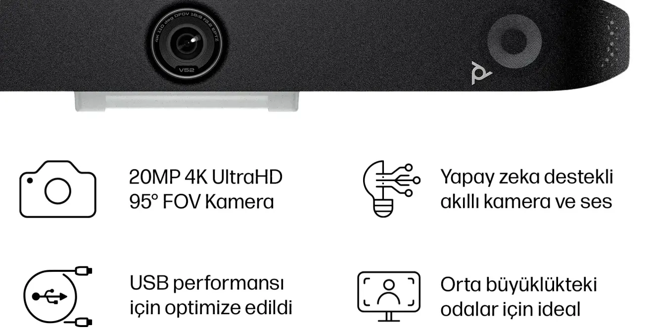 Poly Studio V52 Features 1 Premium Usb Video Bar Turkish Tr Tr 3999315