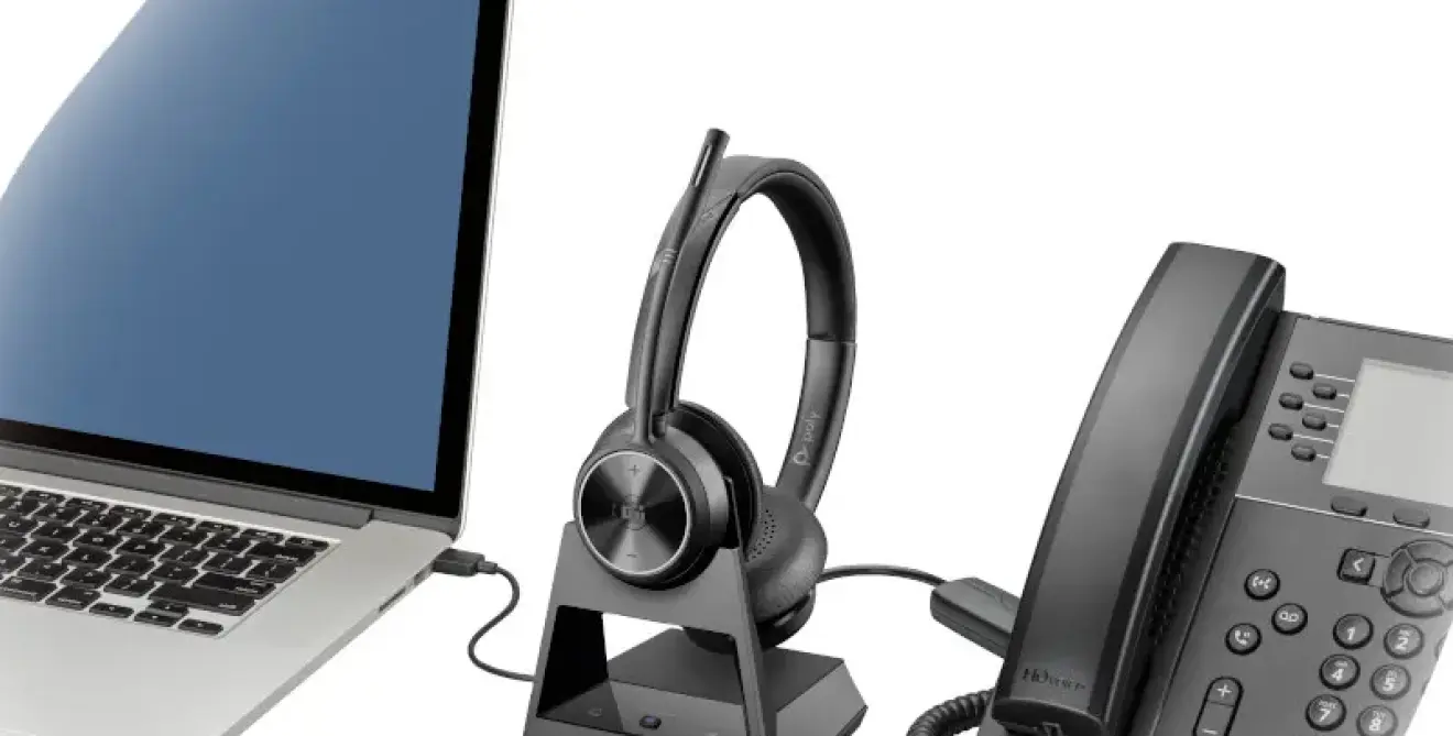 Poly Savi 7320 M Headset Black Microphone Teams Hero M1862122