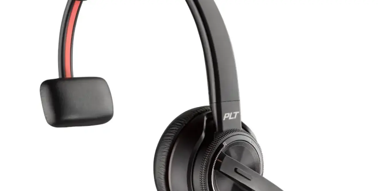 Poly Savi 8210 Black Headset Rear Facing M1650381