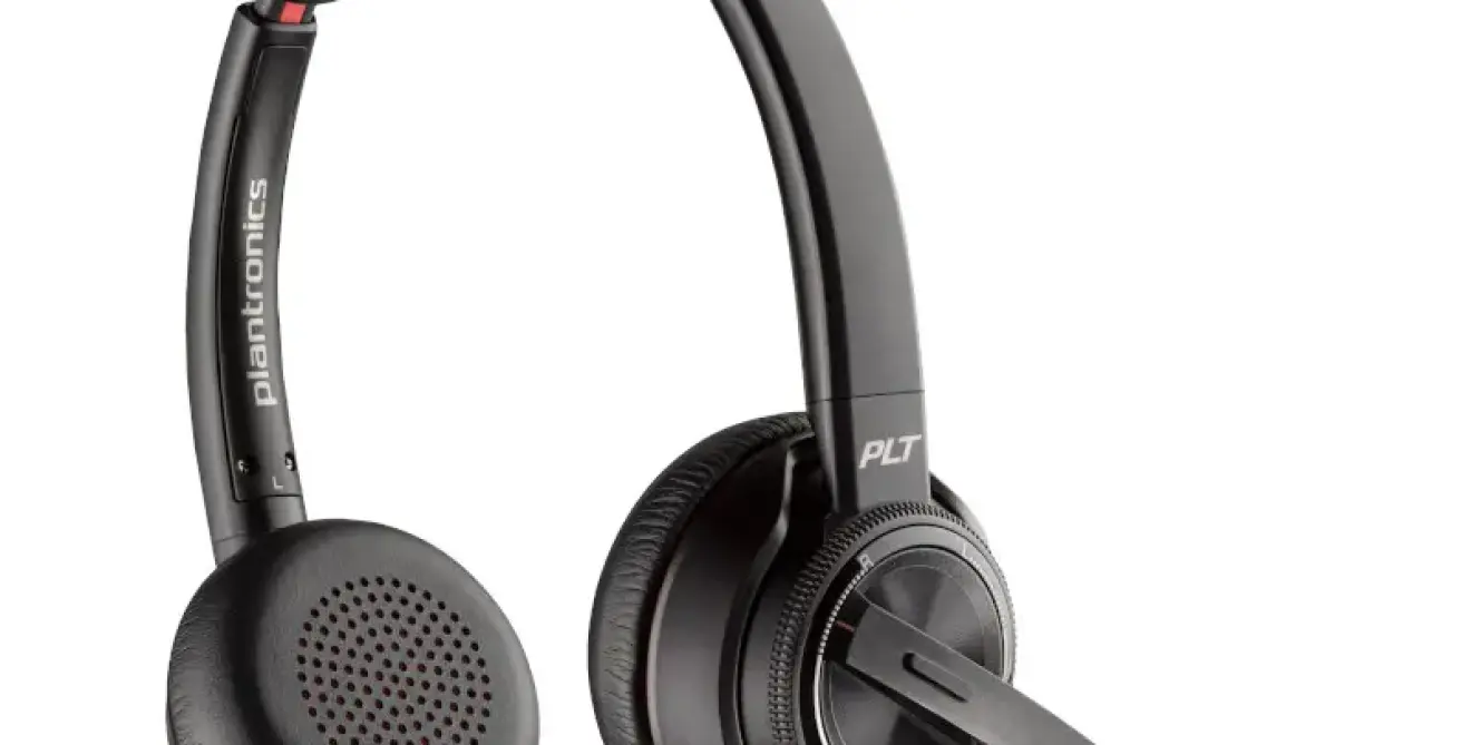 Poly Savi 8220 Headset Black Rear Facing M1650376