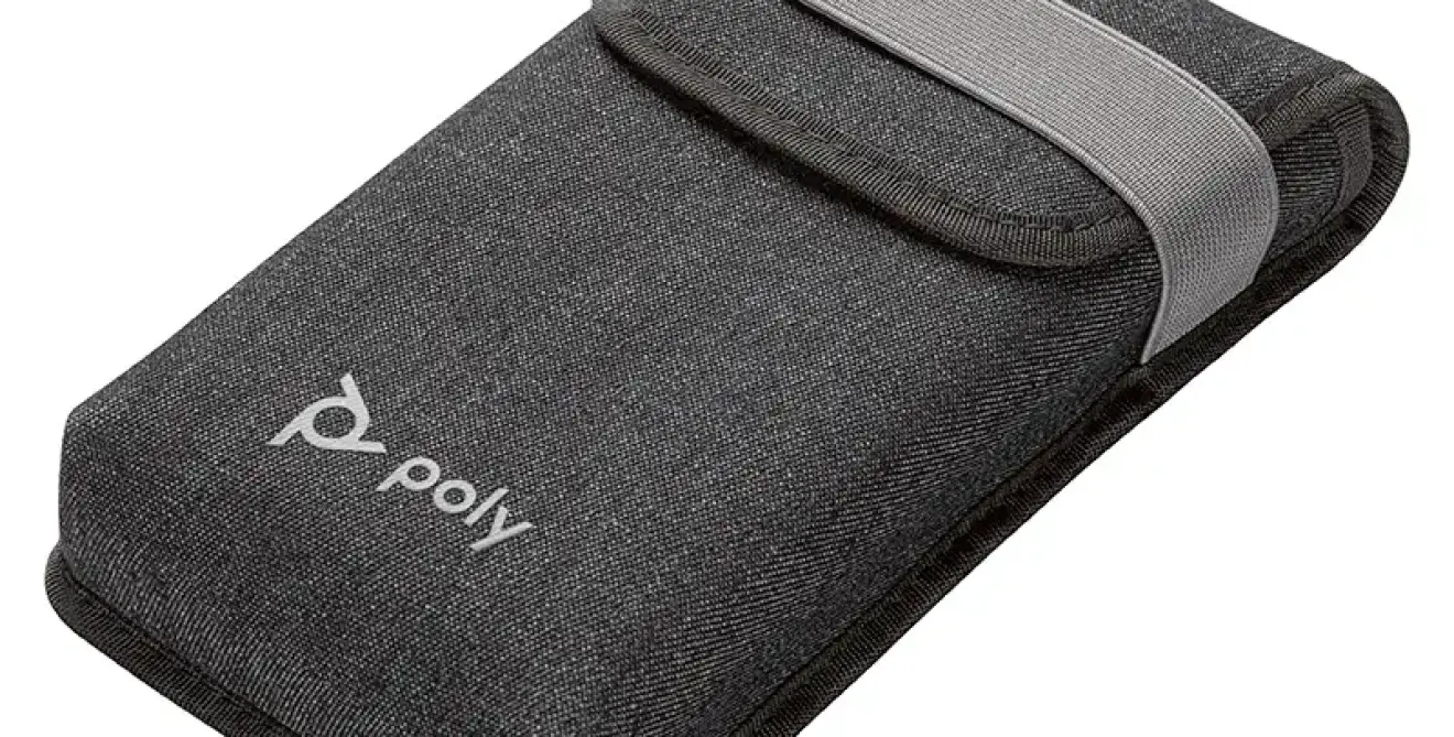 Poly Sync 20 Silver Travel Pouch 3q Left Sup M1940148