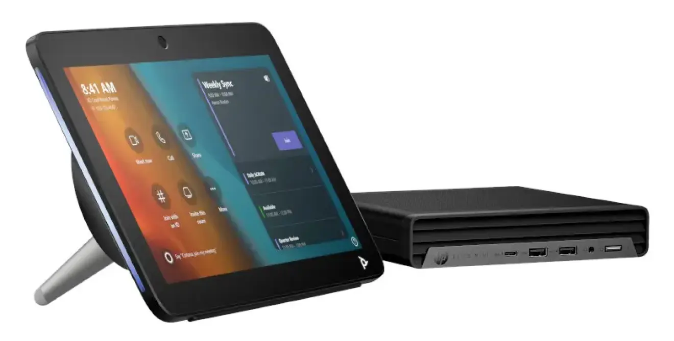 Poly Studio Base Kit G9 Plus Tc10 Black Catalog Whitebg Frontright M1547674